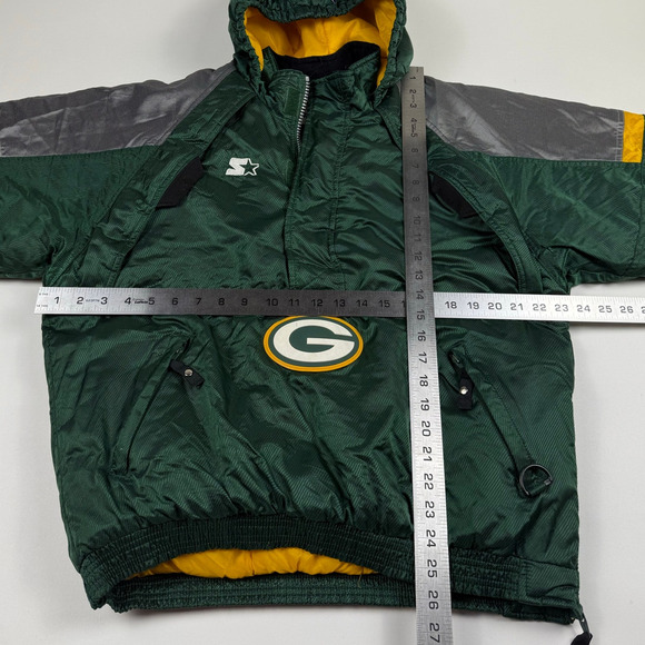 Vintage Green Bay Packers NFL Pro Line Starter Hooded Jacket Size Youth Large - Picture 11 of 11
